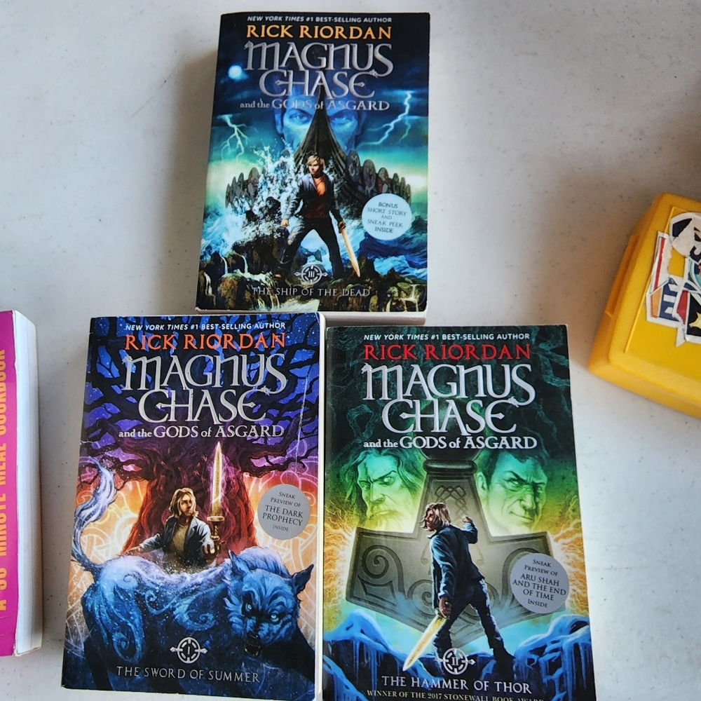 3 Rick Riordan books